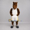 Custom Brown and White Horse Mascot Costume Adult Full Body Suit for Sports Events
