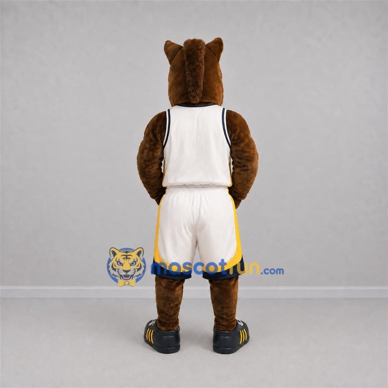 Custom Brown and White Horse Mascot Costume Adult Full Body Suit for Sports Events