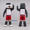 Custom Gray and Red Bulldog Mascot Costume Adult Full Body Suit for Sports Events Custom Gray and Red Bulldog Mascot Costume Adult Full Body Suit for Sports Events
