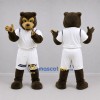 Custom Brown and White Bear Mascot Costume Adult Full Body Suit for Sports Events Custom Brown and White Bear Mascot Costume Adult Full Body Suit for Sports Events
