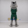 Custom Gray and Green Wolf Mascot Costume Adult Full Body Suit for Sports Events Custom Gray and Green Wolf Mascot Costume Adult Full Body Suit for Sports Events