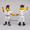 Custom Yellow and White Bee Mascot Costume Adult Full Body Suit for Baseball Games