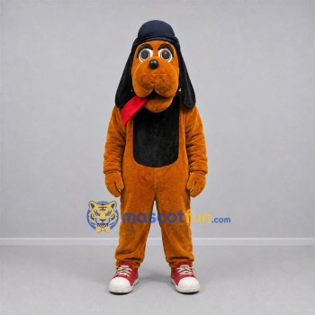 Custom Brown and Black Hound Dog Mascot Costume Adult Full Body Suit for School Events Custom Brown and Black Hound Dog Mascot Costume Adult Full Body Suit for School Events