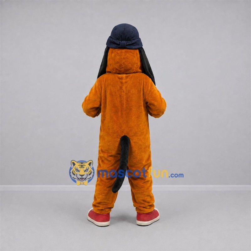 Custom Brown and Black Hound Dog Mascot Costume Adult Full Body Suit for School Events Custom Brown and Black Hound Dog Mascot Costume Adult Full Body Suit for School Events