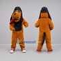 Custom Brown and Black Hound Dog Mascot Costume Adult Full Body Suit for School Events