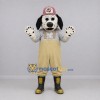Custom White and Tan Firefighter Dog Mascot Costume Adult Full Body Suit for Safety Awareness Events Custom White and Tan Firefighter Dog Mascot Costume Adult Full Body Suit for Safety Awareness Events