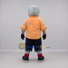 Custom Gray and Orange Shark Mascot Costume Adult Full Body Suit for Beach Events Custom Gray and Orange Shark Mascot Costume Adult Full Body Suit for Beach Events