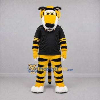 Custom Yellow and Black Tiger Mascot Costume Adult Full Body Suit for Sports Events Custom Yellow and Black Tiger Mascot Costume Adult Full Body Suit for Sports Events