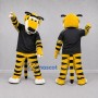 Custom Yellow and Black Tiger Mascot Costume Adult Full Body Suit for Sports Events