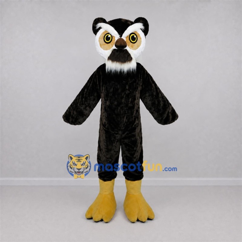 Custom Black and White Owl Mascot Costume Adult Full Body Suit for School Events Custom Black and White Owl Mascot Costume Adult Full Body Suit for School Events