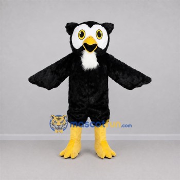 Custom Black and White Owl Mascot Costume Adult Full Body Suit for School Events Custom Black and White Owl Mascot Costume Adult Full Body Suit for School Events