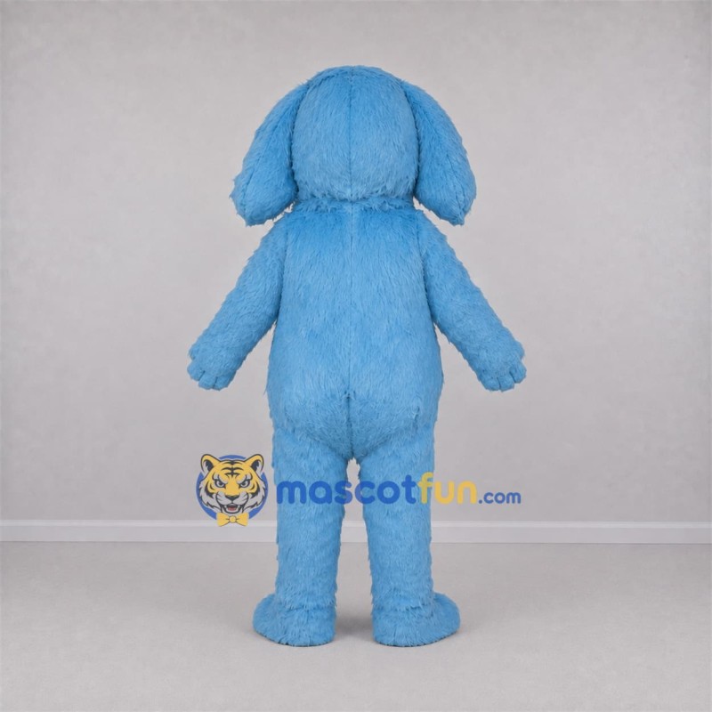 Custom Light Blue Dog Mascot Costume Adult Full Body Suit for School Events Custom Light Blue Dog Mascot Costume Adult Full Body Suit for School Events