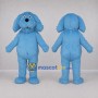 Custom Light Blue Dog Mascot Costume Adult Full Body Suit for School Events