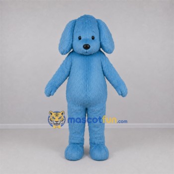 Custom Light Blue Dog Mascot Costume Adult Full Body Suit for School Events Custom Light Blue Dog Mascot Costume Adult Full Body Suit for School Events
