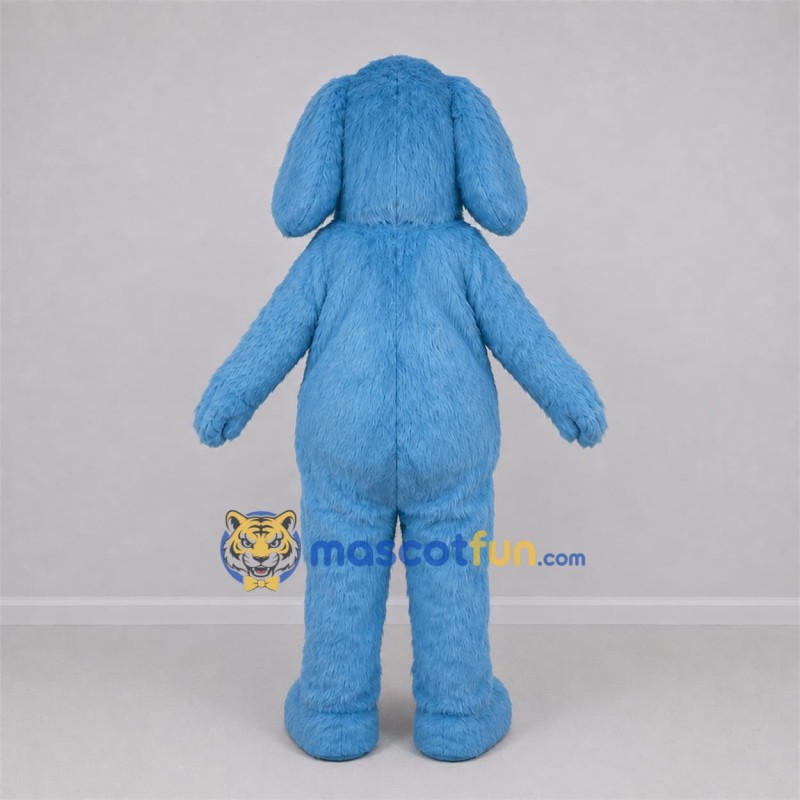 Custom Light Blue Dog Mascot Costume Adult Full Body Suit for School Events Custom Light Blue Dog Mascot Costume Adult Full Body Suit for School Events
