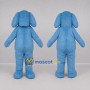 Custom Light Blue Dog Mascot Costume Adult Full Body Suit for School Events