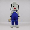 Custom Gray and Blue Dog Mascot Costume Adult Full Body Suit for School Events Custom Gray and Blue Dog Mascot Costume Adult Full Body Suit for School Events