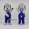 Custom Gray and Blue Dog Mascot Costume Adult Full Body Suit for School Events Custom Gray and Blue Dog Mascot Costume Adult Full Body Suit for School Events