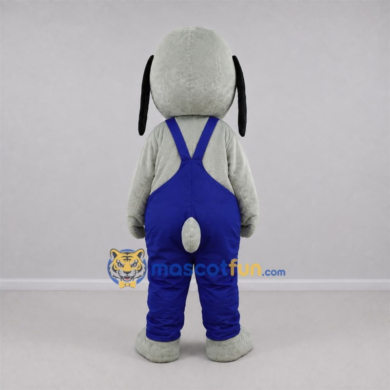 Custom Gray and Blue Dog Mascot Costume Adult Full Body Suit for School Events Custom Gray and Blue Dog Mascot Costume Adult Full Body Suit for School Events