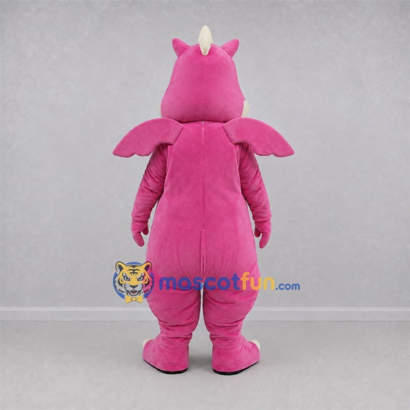 Custom Pink and Cream Dragon Mascot Costume Adult Full Body Suit for Fantasy Events Custom Pink and Cream Dragon Mascot Costume Adult Full Body Suit for Fantasy Events