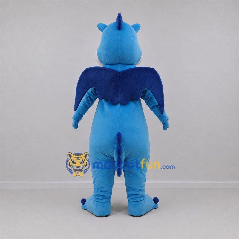 Custom Blue and White Dragon Mascot Costume Adult Full Body Suit for Fantasy Events Custom Blue and White Dragon Mascot Costume Adult Full Body Suit for Fantasy Events