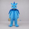 Custom Light and Dark Blue Dragon Mascot Costume Adult Full Body Suit for Fantasy Events