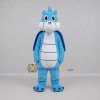Custom Blue and White Dragon Mascot Costume Adult Full Body Suit for Fantasy Events Custom Blue and White Dragon Mascot Costume Adult Full Body Suit for Fantasy Events