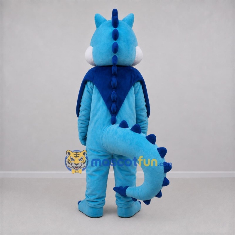 Custom Blue and White Dragon Mascot Costume Adult Full Body Suit for Fantasy Events Custom Blue and White Dragon Mascot Costume Adult Full Body Suit for Fantasy Events