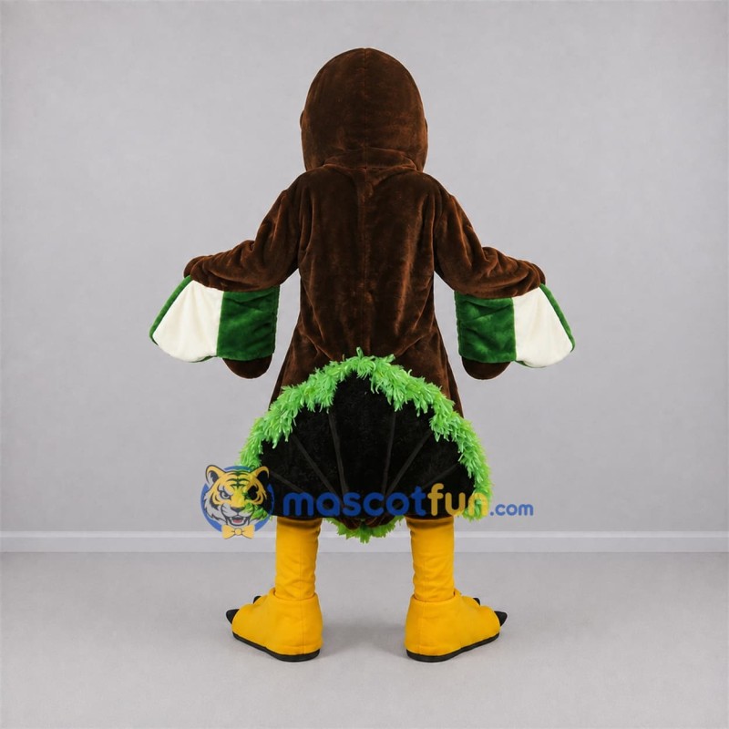 Custom Brown and Green Turkey Mascot Costume Adult Full Body Suit for Thanksgiving Events Custom Brown and Green Turkey Mascot Costume Adult Full Body Suit for Thanksgiving Events