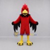 Custom Red and Black Cardinal Bird Mascot Costume Adult Full Body Suit for Sports Events