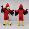 Custom Red and Black Cardinal Bird Mascot Costume Adult Full Body Suit for Sports Events