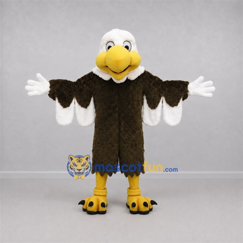 Custom Brown and White Bald Eagle Mascot Costume Adult Full Body Suit for Sports Events Custom Brown and White Bald Eagle Mascot Costume Adult Full Body Suit for Sports Events