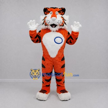 Custom Orange and White Tiger Mascot Costume Adult Full Body Suit for Jungle Events
