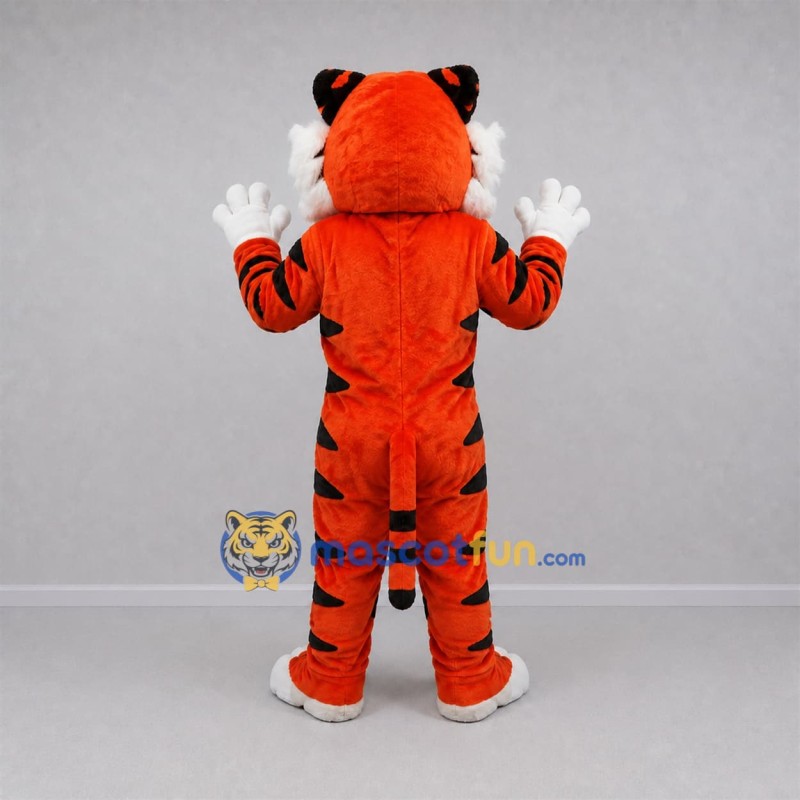 Custom Orange and White Tiger Mascot Costume Adult Full Body Suit for Jungle Events Custom Orange and White Tiger Mascot Costume Adult Full Body Suit for Jungle Events