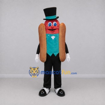 Custom Brown and Red Hot Dog Mascot Costume Adult Full Body Suit for Food Festivals Custom Brown and Red Hot Dog Mascot Costume Adult Full Body Suit for Food Festivals