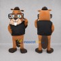 Custom Brown and Black Beaver Mascot Costume Adult Full Body Suit for School Events