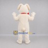 Custom White and Red Rabbit Mascot Costume Adult Full Body Suit for Easter Events Custom White and Red Rabbit Mascot Costume Adult Full Body Suit for Easter Events