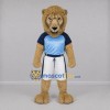 Custom Tan and Blue Lion Mascot Costume Adult Full Body Suit for Sports Events Custom Tan and Blue Lion Mascot Costume Adult Full Body Suit for Sports Events