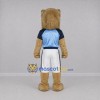 Custom Tan and Blue Lion Mascot Costume Adult Full Body Suit for Sports Events Custom Tan and Blue Lion Mascot Costume Adult Full Body Suit for Sports Events