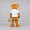 Custom Tan and White Dog Mascot Costume Adult Full Body Suit for School Events Custom Tan and White Dog Mascot Costume Adult Full Body Suit for School Events