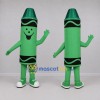 Custom Green and Black Crayon Mascot Costume Adult Full Body Suit for Art Events Custom Green and Black Crayon Mascot Costume Adult Full Body Suit for Art Events