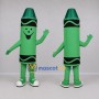 Custom Green and Black Crayon Mascot Costume Adult Full Body Suit for Art Events