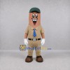 Custom Tan and Green Sausage Mascot Costume Adult Full Body Suit for Food Festivals
