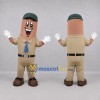 Custom Tan and Green Sausage Mascot Costume Adult Full Body Suit for Food Festivals