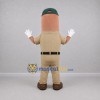 Custom Tan and Green Sausage Mascot Costume Adult Full Body Suit for Food Festivals
