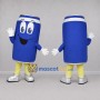 Custom Blue and White Beverage Can Mascot Costume Adult Full Body Suit for Promotional Events