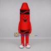 Custom Red and Black Crayon Mascot Costume Adult Full Body Suit for Art Events Custom Red and Black Crayon Mascot Costume Adult Full Body Suit for Art Events