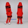 Custom Red and Black Crayon Mascot Costume Adult Full Body Suit for Art Events Custom Red and Black Crayon Mascot Costume Adult Full Body Suit for Art Events