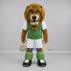 Custom Tan and Green Lion Mascot Costume Adult Full Body Suit for Sports Events