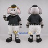 Custom Gray and Black Elephant Mascot Costume Adult Full Body Suit for Baseball Games Custom Gray and Black Elephant Mascot Costume Adult Full Body Suit for Baseball Games
